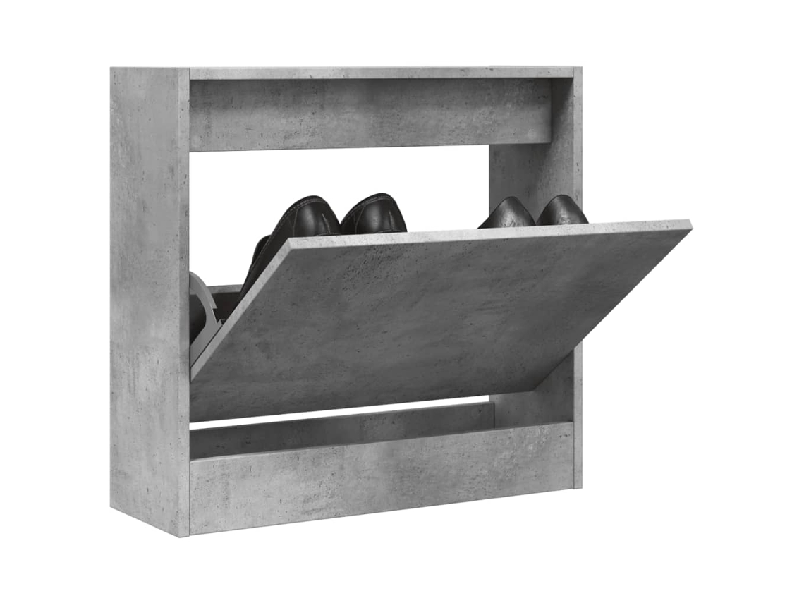 Zapatero | Armario Zapatero De Madera De Ingeniería Gris Hormigón 60x21x57 Cm