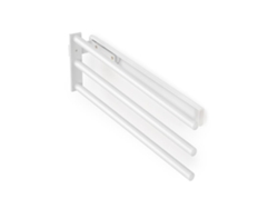 EMUCA Toallero Extensible - 3 Brazos - Aluminio - Pintado Blanco