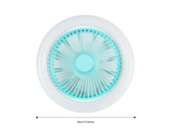 Ventilador de techo con lámpara, casquillo E27, 3 velocidades, para habitación infantil.