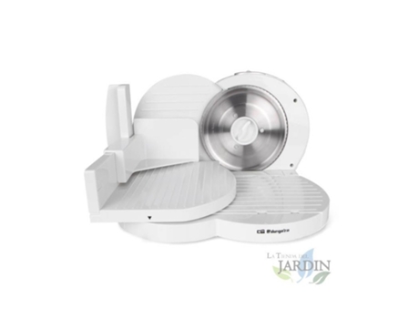 Cortafiambre SUINGA Orbegozo Blanco 150 W cuchilla de Acero Inoxidable Botón de 3 velocidades