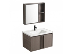 Conjunto De Muebles De Baño Con Lavabo Rea Gama Brown T25023 Kjm 60cm