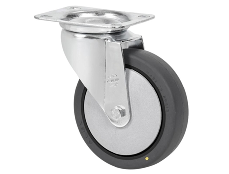 Rueda giratora placa 10zv125cp-pgcsb poliur.gris conductivo eje bolas ALEX