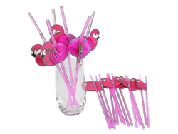 50 Pajitas Con Forma De Piña Y Flamenco Para Fiestas De Cumpleaños, Playa, Verano Y Bodas.