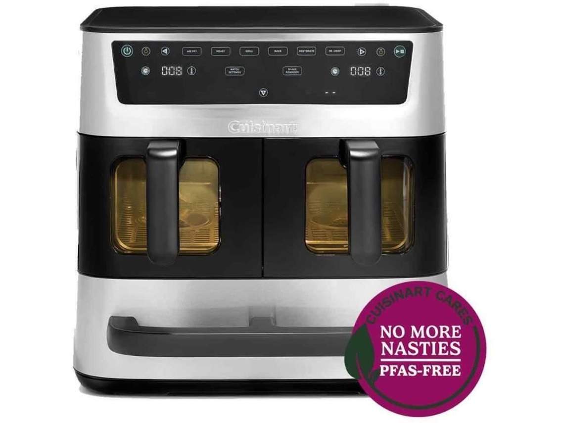 Cuisinart Airfryer Aft13xsse Freidora sin aceite, 13,6 L de capacidad, dos cestas, 1 cajón, acero inoxidable/negro, 2400 W