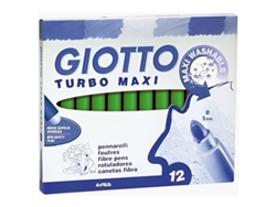 GIOTTO Rotulador Turbo-Maxi - Verde Oscuro - 12 Uds.