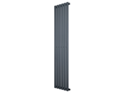 Radiador ovalado de una sola columna 1600x360 mm - Gris antracita | Acero al carbono, 1,5 mm, 844 W | Diseño elegante | Alta
