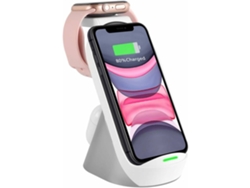 Estación de Carga Sem Rápido Qi para iPhone 11/12 YIZHOOD Blanco