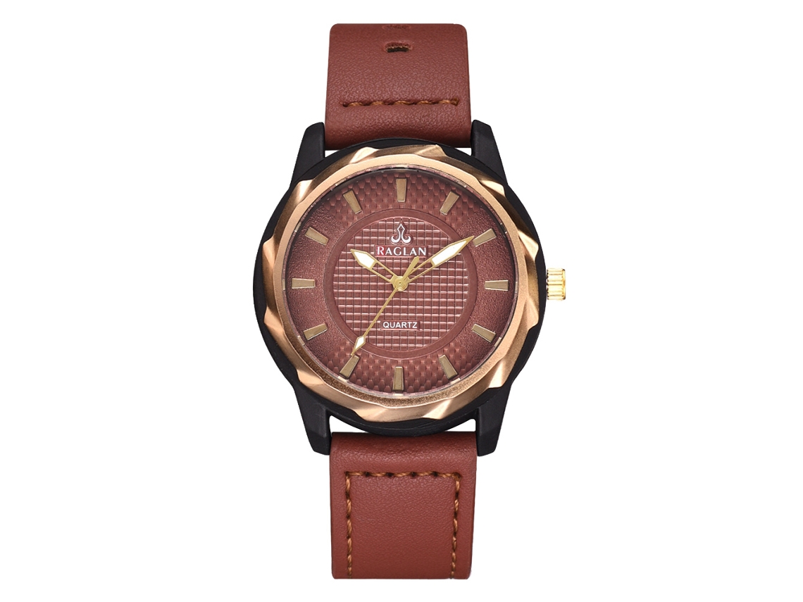 Reloj De Pulsera De Cuarzo Con Correa De Piel Sintética Con Estampado De Libra Para Hombre Y Mujer, Color Rojo.
