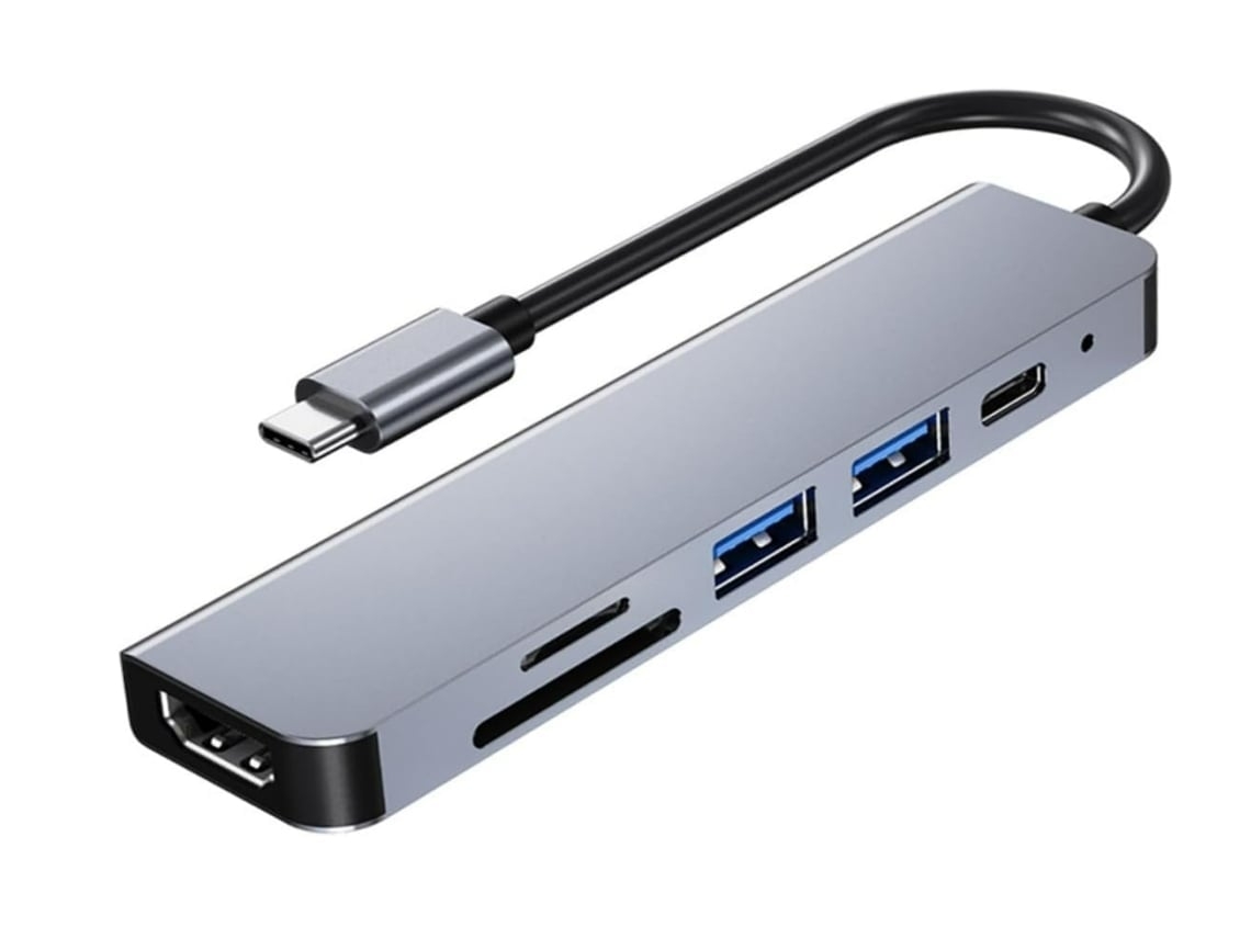 Adaptador De Extensión Usb De 6 Puertos (multifuncional 6 En 1)