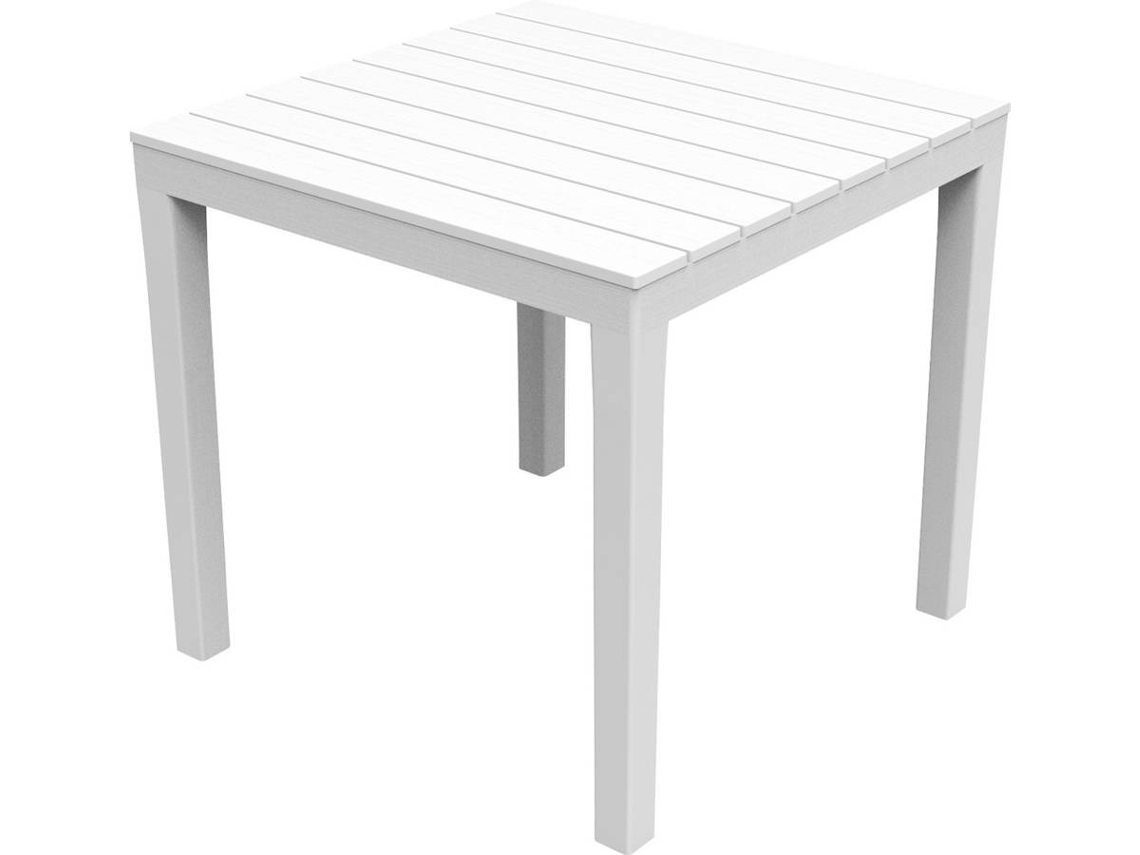 Mesa de Jardín PROGARDEN Bali (Blanco - Polipropileno - 78x78x72 cm)