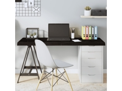 Tablero Mesa | Superficie De Mesa | Tablero De Escritorio Madera Roble Tratada Marrón Oscuro 140x60x(2-6) Cm Wsd24316