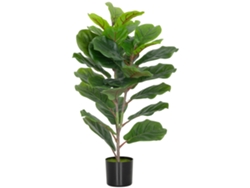 Ficus Lyrata Artificial 80cm Maceta Hogar Oficina Verde
