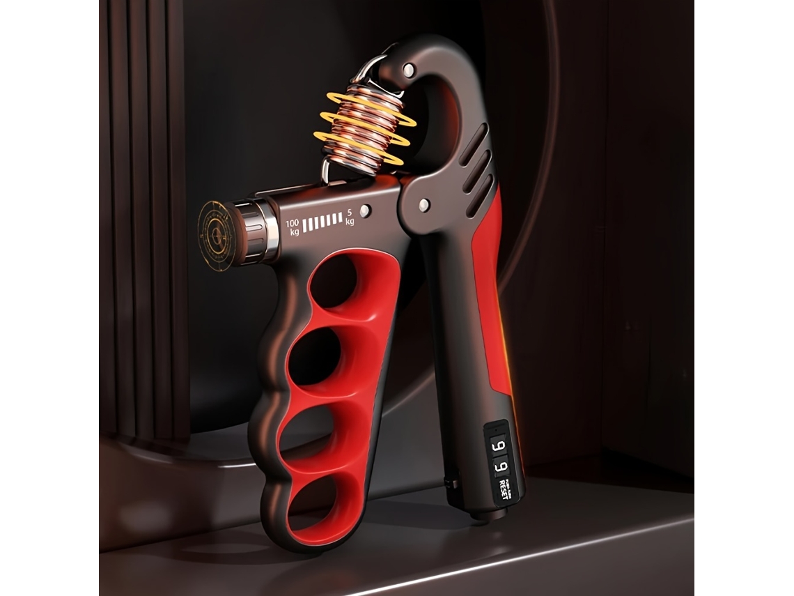 Entrenador De Fuerza De Agarre Con Conteo, Expansor Mecánico De Muñeca, Resistencia Ajustable, Rojo Siurn