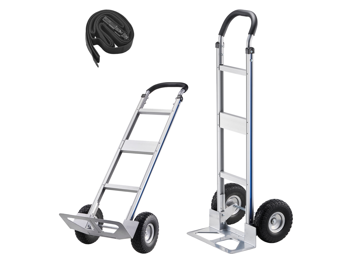 Carro de transporte Succebuy, capacidad de carga de 226,9 kg, apilable, de aleación de aluminio