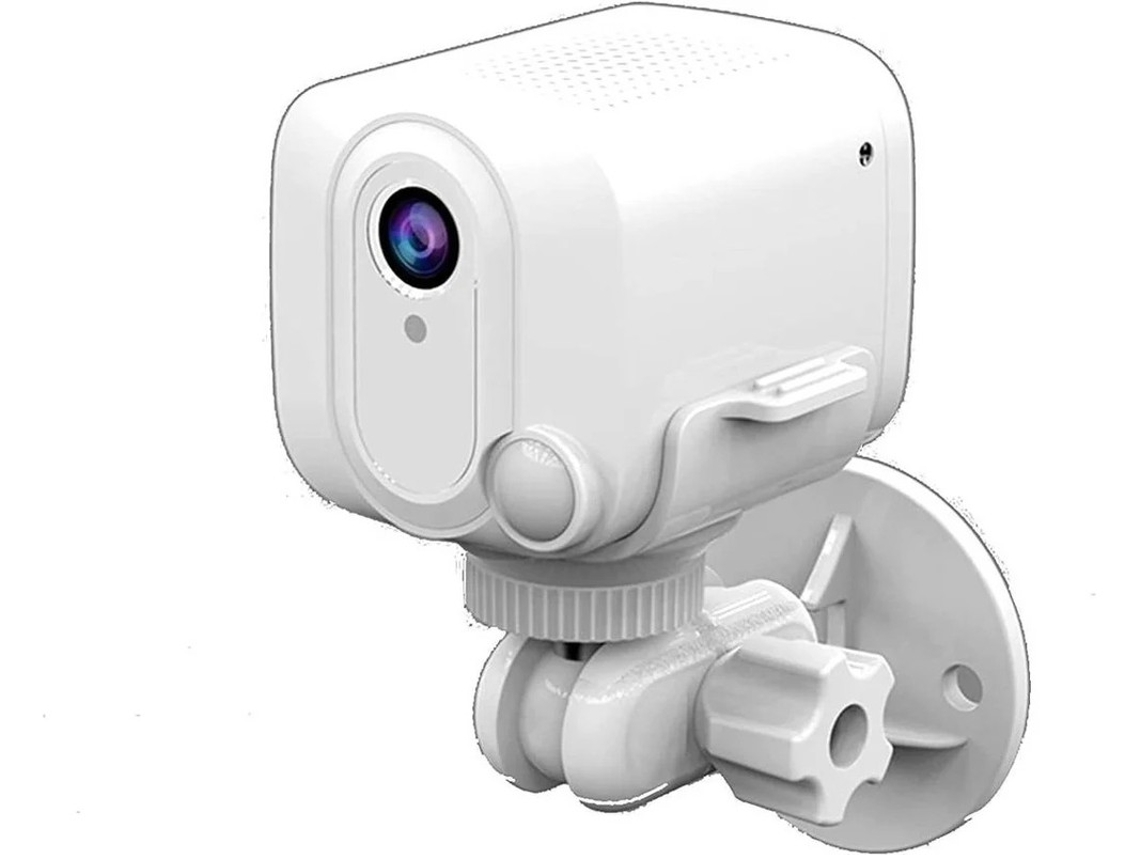 Mini cámara espía inalámbrica con aplicación WiFi para monitor de bebé, visión nocturna en tiempo real y detección de movimiento, para exteriores (blanca) Bestvite