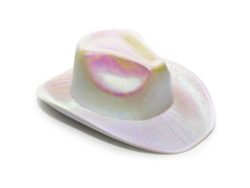 2026-sombrero De Vaquero Brillante Con Purpurina Para Halloween Carnaval Navidad Sombrero De Caballero Occidental Colorido Perla