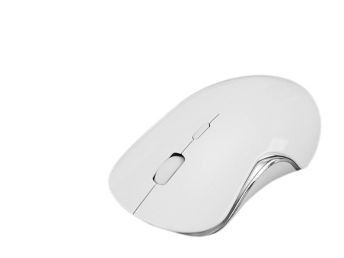 Bluetooth Dual Mode Inalámbrico Mouse Charging Silent Computer Notebook Mouse Office Gaming Glowing Azultooth Mouse, Blanco