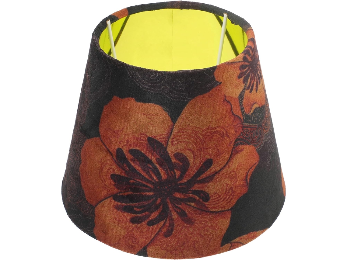 Pantalla De Tela Estampada Negra Para Lámparas E27, Resistente Y Que Suaviza La Luz, Estilo Simple Y Delicado, Para