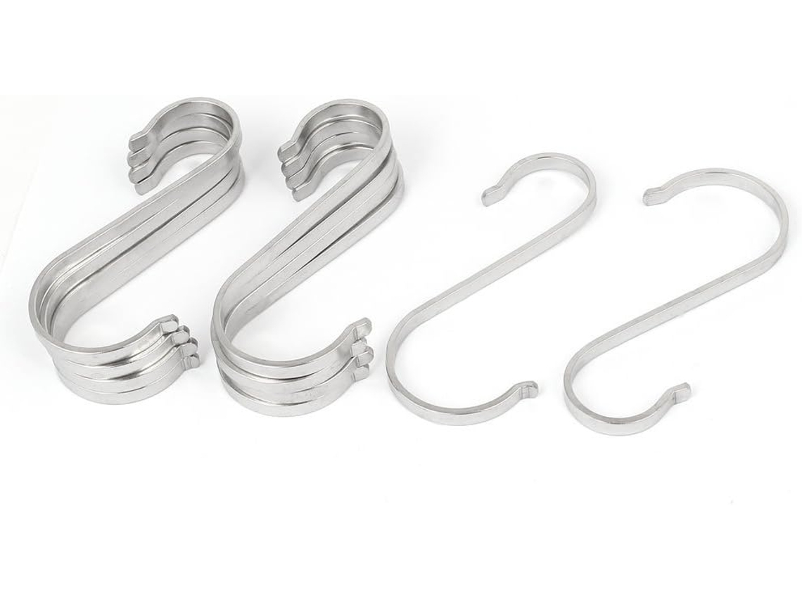 10 Ganchos Para Toallas En Forma De S De Acero Inoxidable
