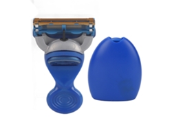 Lâmina De Barbear Manual Com Cabeça Rotativa Botão Removível Lavável Segura Ferramenta De Remoção De Cabelo Azul