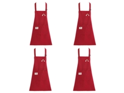 Delantal De Algodón Femenino Para Cocina, 4 Piezas, Moda, Para Trabajo En Restaurante, Para Cocinar