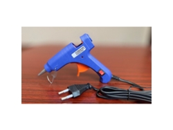 Pistola de pegamento caliente de 20 W, portátil, segura, de 7 mm, para uso doméstico, color azul