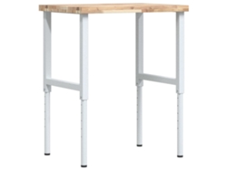 Maison Exclusive - Banco De Trabajo Rectangular Madera Maciza 80x60x(73-99,5) Cm
