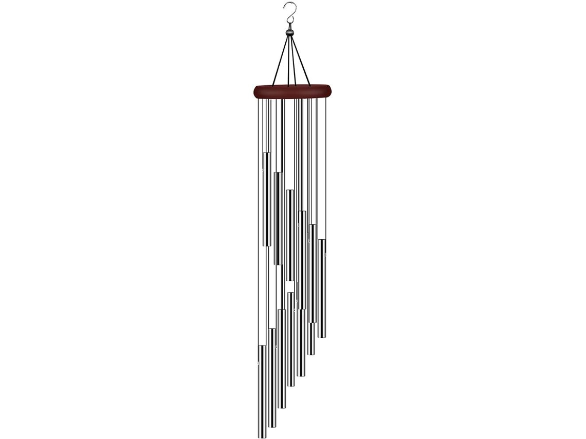 Campanillas De Viento Metálicas Con 12 Tubos De Aleación De Aluminio Para Decoración De Jardín Y Hogar.
