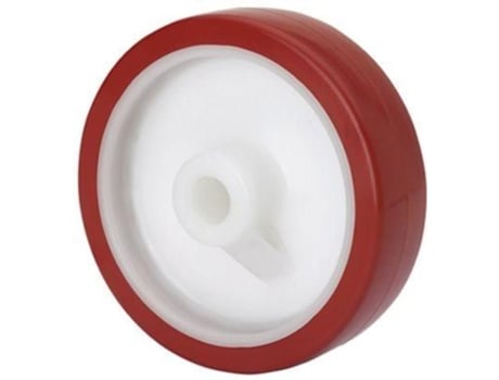 Rueda polr100-12-40 nucleo poliamix blanco y banda poliur.marron rod ALEX