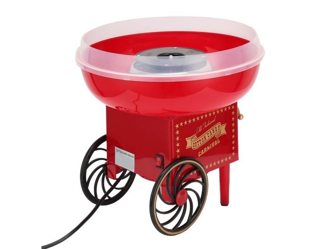 Máquina de Algodón de Azúcar 500W Rojo Vintage Electrodomésticos HURRISE