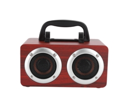 Altavoz Portátil de Madera Bluetooth 4.2 CHRONUS FT-4002 Rojo