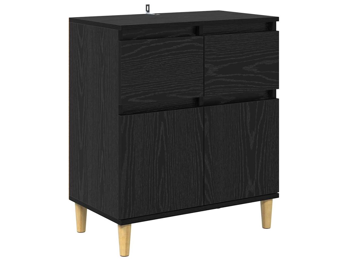 Maison Exclusive - Vitrina Roble Negro 60 X 35 X 70 Cm Madera Contrachapada