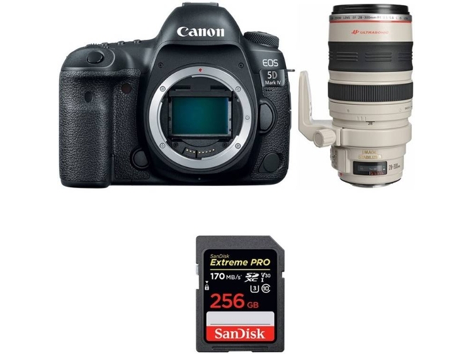 Kit Cámara Reflex CANON EOS 5D Mark IV + EF 28-300mm f/3.5-5.6L IS USM + SanDisk 256GB