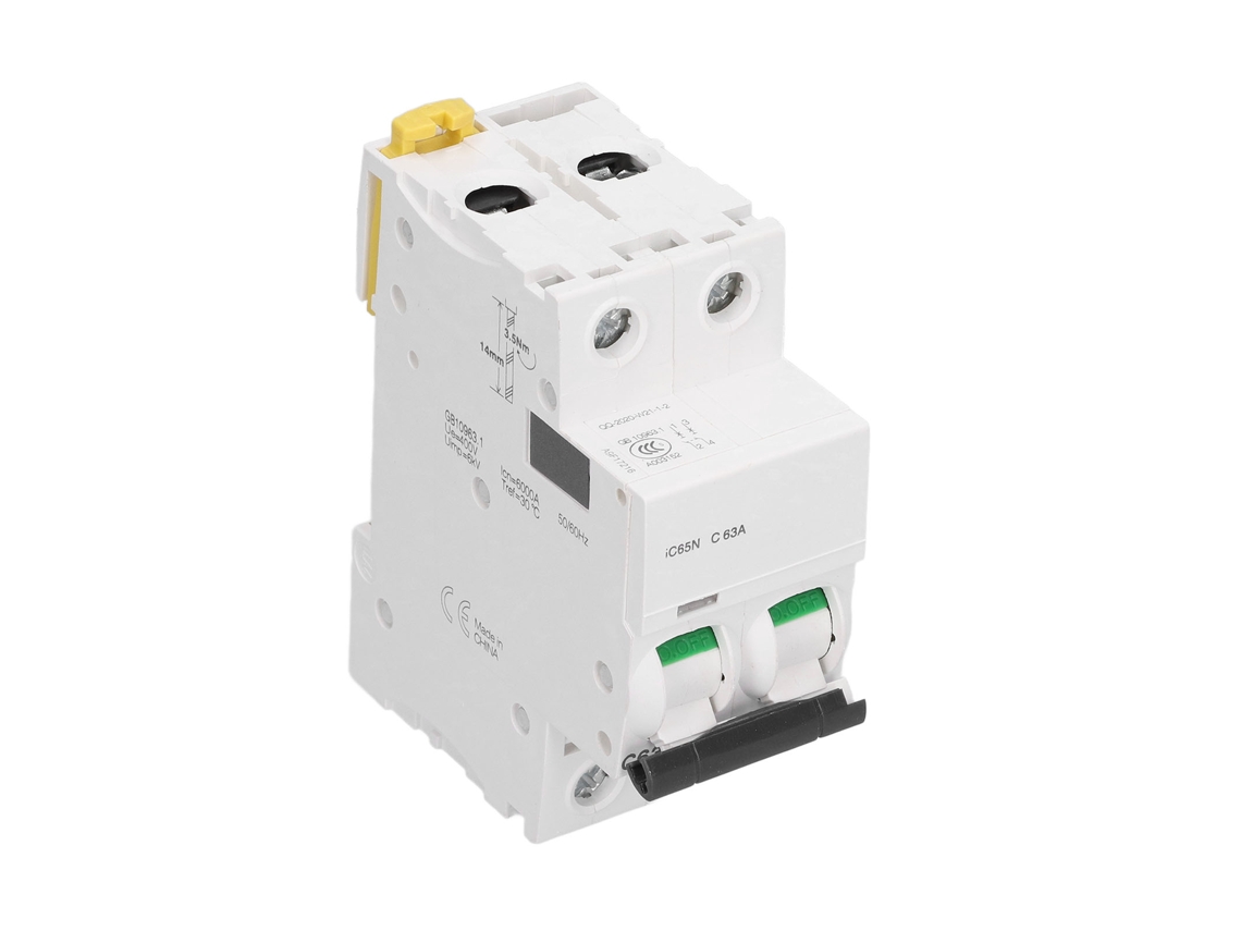 2026-interruptor De Circuito 2p Bajo Voltaje 63a 400v Ac 6000a Capacidad De Interrupción Montaje Din Rail