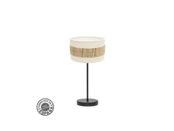 Sobremesa Pequeña 1xe14 Negro Blanco Natural 43x17x17cm Nicaragua