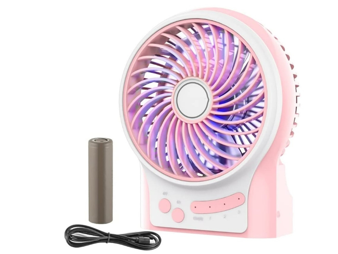 Ventilador Portátil YIZHOOD Fans456 Rosa
