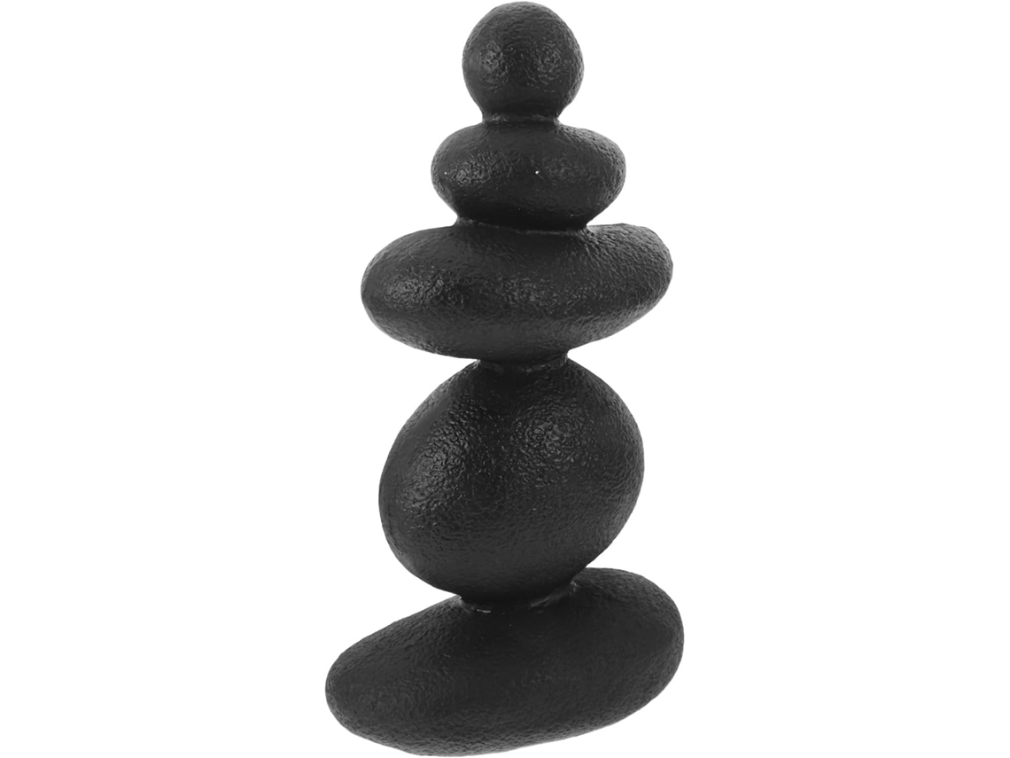 Decoración Para Acuarios Kichouse – Mini Kit De Piedras Zen Con 5 Piedras Apiladas – Escultura De Piedra Equilibrada