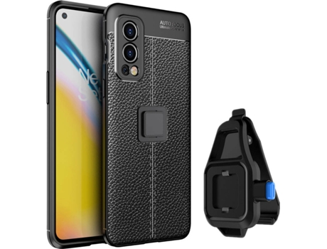 Kit Funda y Soporte Oneplus Nord 2 Rugged Leather Negro