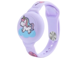 Pulsera infantil con localizador global, sin cuota mensual | Seguridad infantil | Localizador de silicona ajustable para niños | Morado