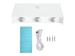 2026-lámpara De Pared Recargable Con Sensor De Movimiento Interior Operada Por Batería Led Magnética Con Interruptor Táctil Blanco