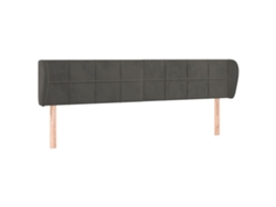 Maison Exclusive - Cabecero De Terciopelo Gris Oscuro 183x23x78/88 Cm