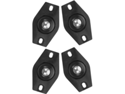 Ruedas 4 Piezas Adhesivas Pequeñas Abs Rodamiento Giratorio