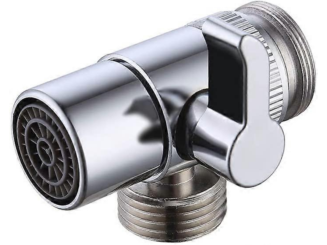 Válvula desviadora de latón para grifo de fregadero de cocina o baño, cromo pulido