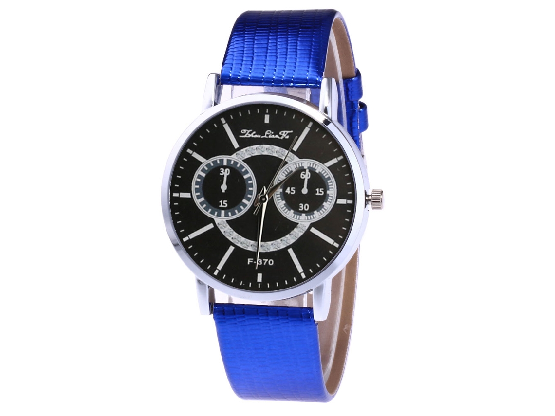 Reloj De Pulsera Para Parejas Zhoulianfa Con Correa De Pu, Pantalla Analógica Y Movimiento De Cuarzo (azul)