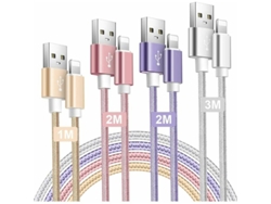 Conector Lightning a USB A ultrafino, soporte posventa robusto, carcasa trenzada para iPhone 13, 12 y 11 SE 2020, con compatibilidad perfecta.
