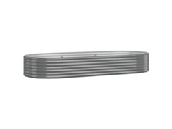 Jardinera VIDAXL Gris Acero (249x100x36 cm)