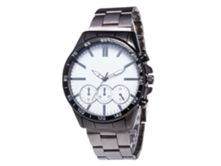 Reloj De Cuarzo Con Correa De Acero, Mostrador Fashion Redondo Para Pareja, Negro Blanco