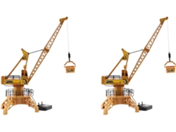 2x Grúas De Construcción Rc De Simulación, Modelo De Camión Con Control Remoto, Rotación De 360 Grados, Regalo