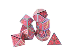 Juego De 7 Dados Poliédricos De Metal Para Juegos De Rol De Mesa - Accesorio Inodoro