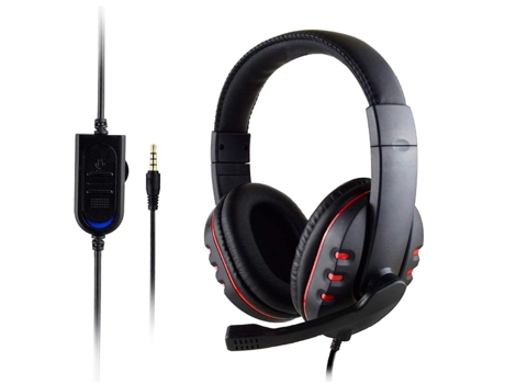 Auricular Estéreo para Juegos Auricular con Cable de 3,5 mm para Juegos Auricular con Micrófono Hd Compatible con Xbox-One/Ps4 Rojo CHRONUS
